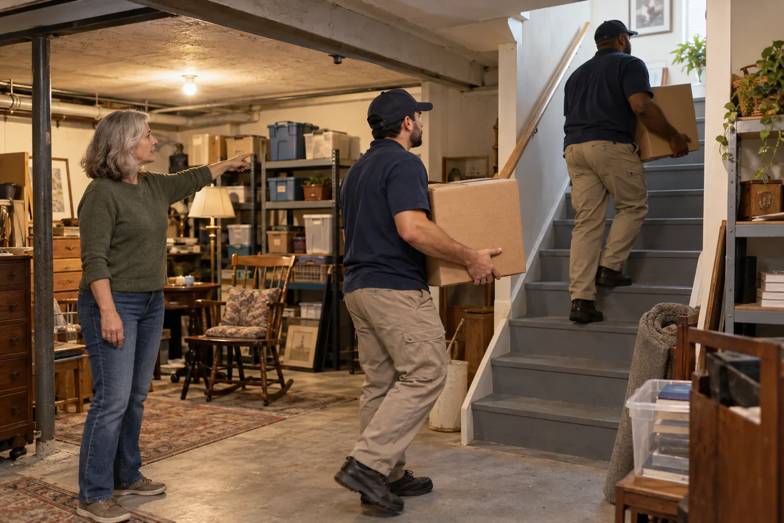 Basement Cleanout service in progress